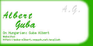 albert guba business card